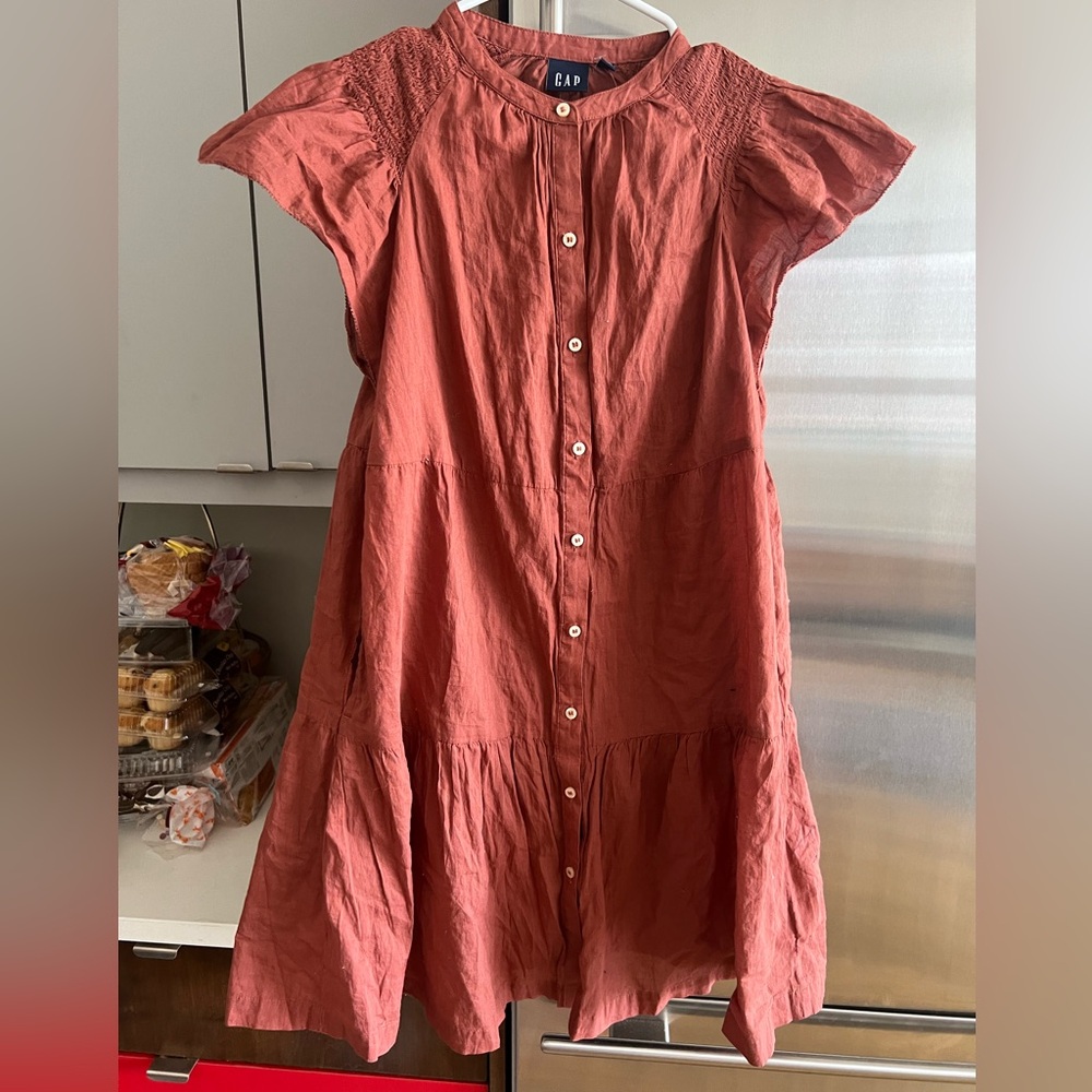 GAP Women's Rust Button-Down Dress